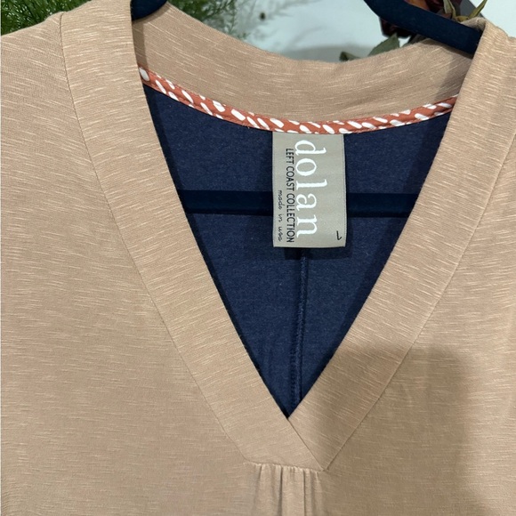 Dolan Left Coast Collection Womens Medium Navy Tan Tunic Dress size large - Picture 4 of 8